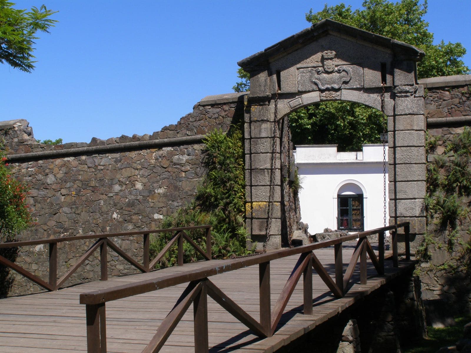 Historic stone walls and bastion of Colonia del Sacramento's old town