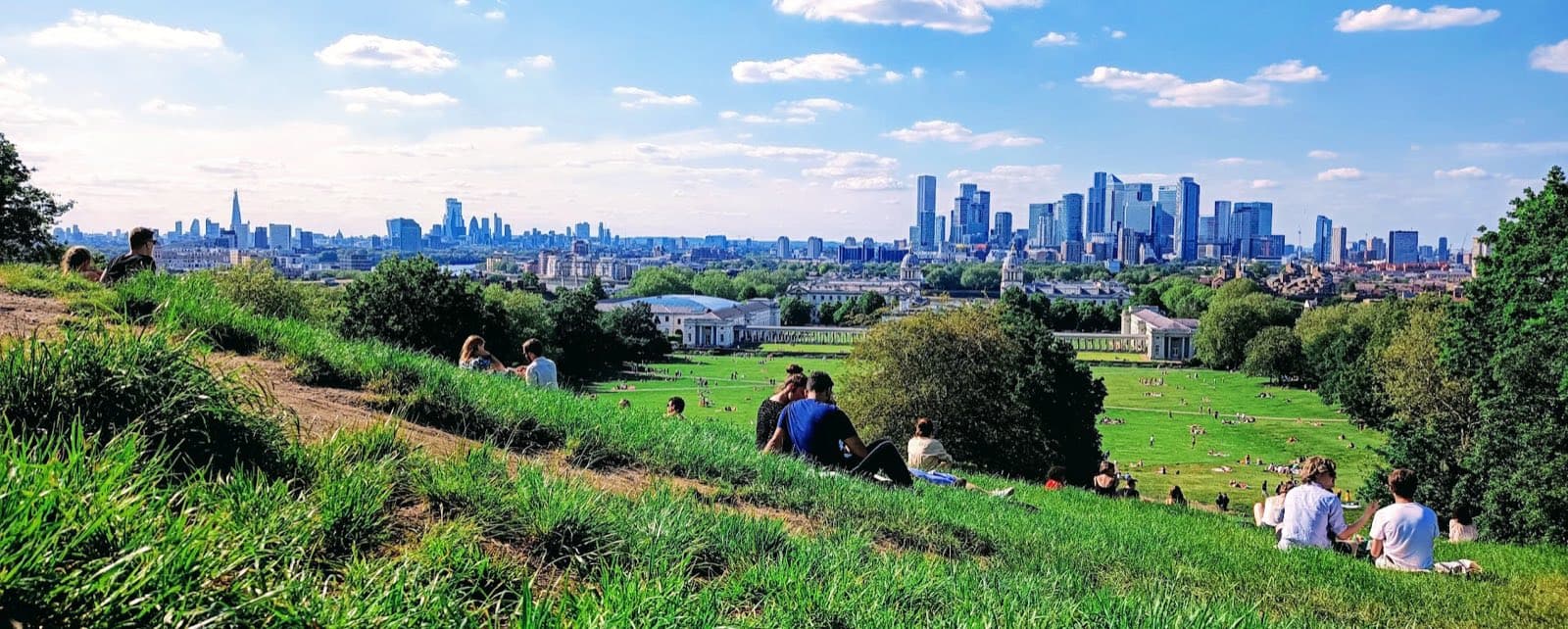 London's skyline seen across the river from Greenwich Park